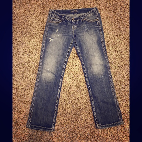 silver twisted jeans